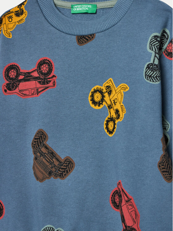 United Colors Of Benetton United Colors Of Benetton Світшот 3J4EG10GK Голубий Regular Fit