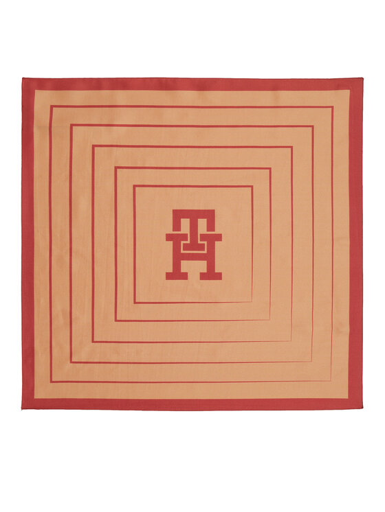 Eșarfă Tommy Hilfiger Monogram All Over Silk & Box AW0AW15807 Roșu
