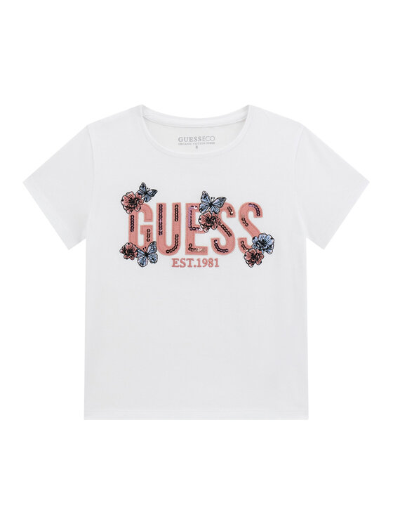Guess Guess T-Shirt J6RI34 K6YW4 Bílá Regular Fit