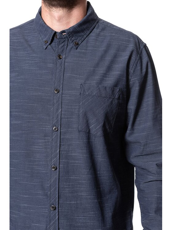Mustang Mustang Camicia CLEMENS BDC SLUB Blu Regular Fit