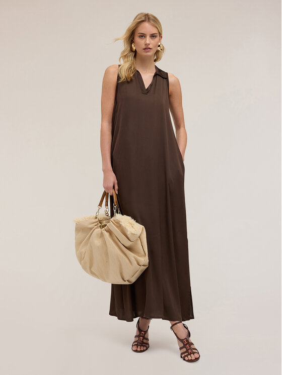 Motivi Motivi Vestito elegante 7087W001490N032 Marrone Over Fit