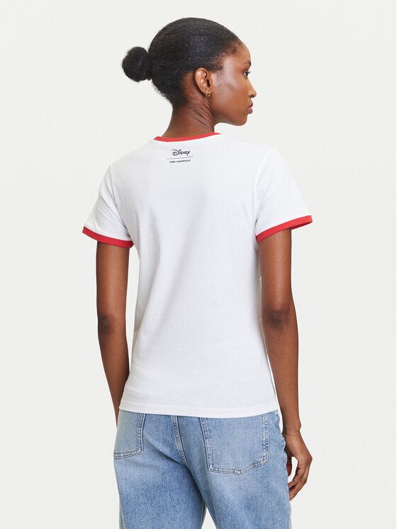KARL LAGERFELD KARL LAGERFELD T-särk A3W17089 Valge Regular Fit