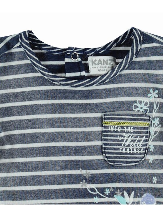 Kanz Kanz Bluzka 1713051-0001 Niebieski Basic Fit