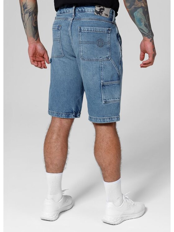 PITBULL PITBULL Szorty jeansowe Carpenter Niebieski Regular Fit