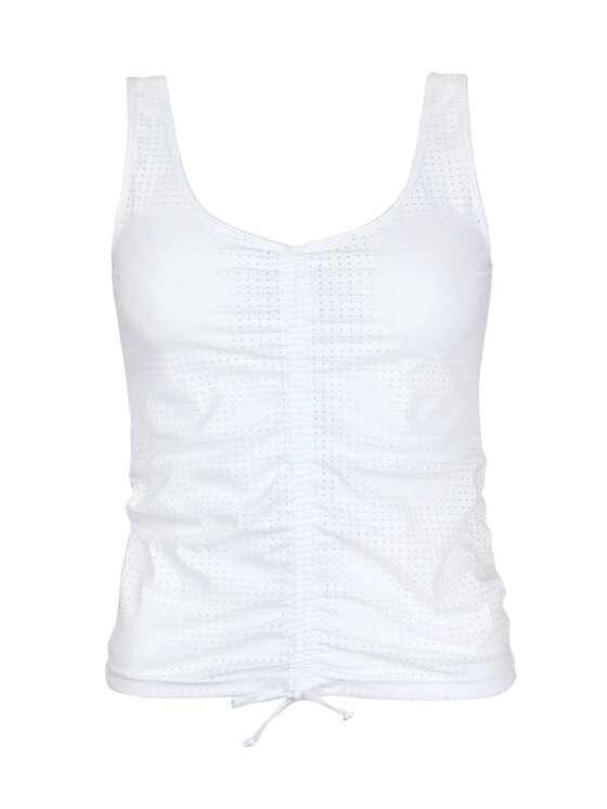Miss Lou Miss Lou Top Giny Malibu O-ML044-K-9001 Bianco