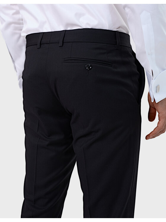 Evenemen Evenemen Spodnie garniturowe Patron Nero Czarny Slim Fit