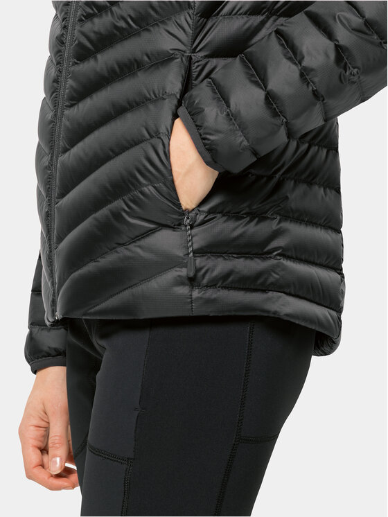 Jack Wolfskin Jack Wolfskin Vatovaná bunda Passamani Down Hoody 1207101 Čierna Regular Fit