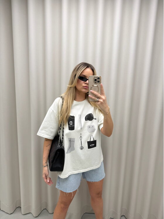 Magda Matyja Magda Matyja T-Shirt Vanessa T-Shirt Biały Oversize