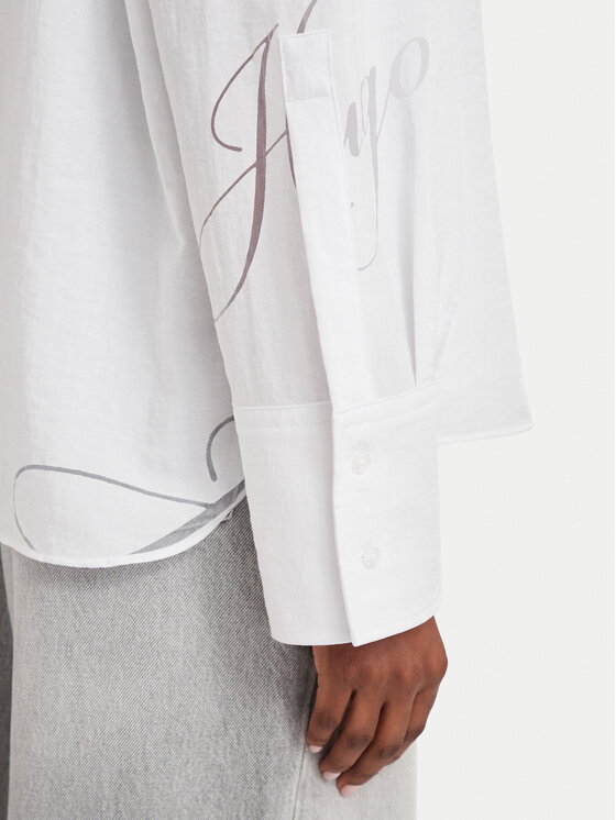 HUGO HUGO Cămașă Echinacea 50562585 Alb Oversize