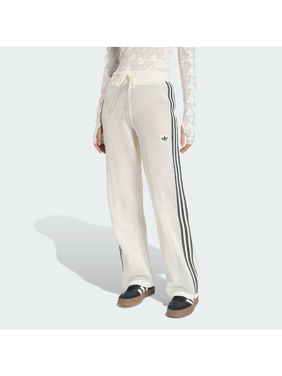 adidas adidas Pantaloni in maglia Firebird KC6493 Bianco Regular Fit