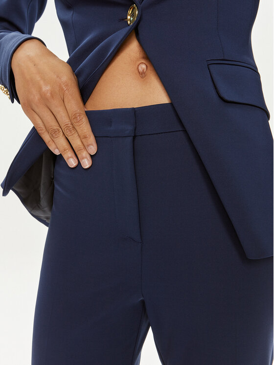 PINKO Pinko Kalhoty z materiálu Hulka 100054 A0HM Tmavomodrá Regular Fit