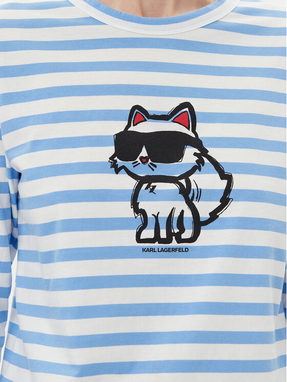 KARL LAGERFELD KARL LAGERFELD Bluse A1W17137 Blau Regular Fit