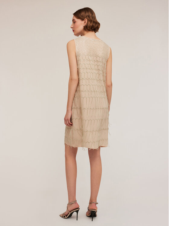Motivi Motivi Vestito 7072Q003137N005 Écru Regular Fit