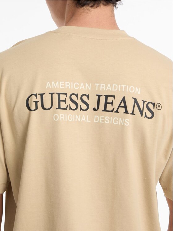Guess Jeans Guess Jeans T-shirt 168449 Beige Classic Fit