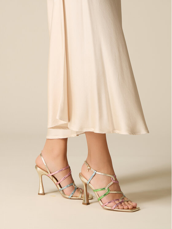 Oltre Oltre Spódnica maxi 1065J000292N002 Biały A-Line Fit
