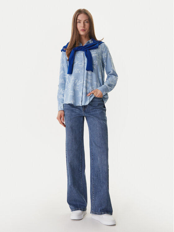 DKNY DKNY Τζιν DJ5M4076 Μπλε Wide Leg