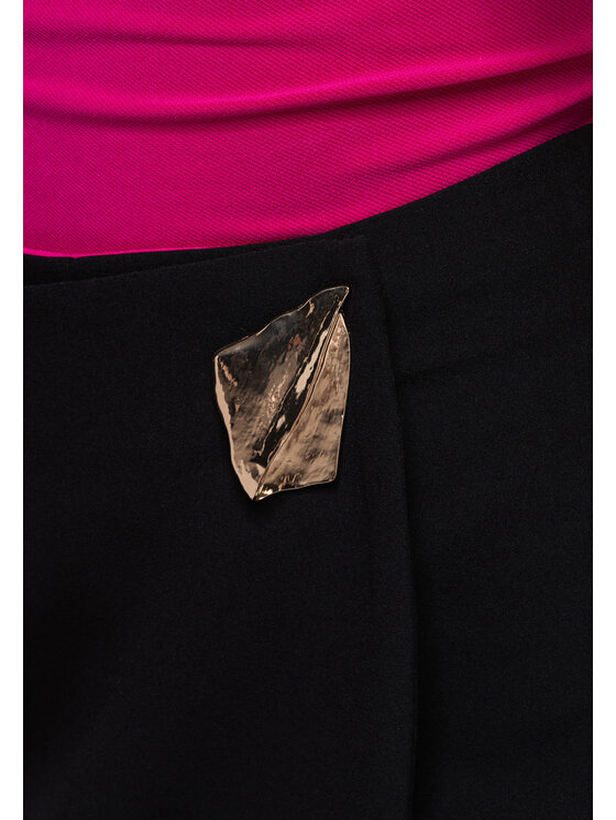 Ombre Ombre Szorty materiałowe OW-ST-E0008 Czarny Slim Fit