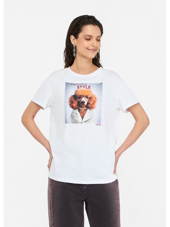Liu Jo Liu Jo T-shirt MF5414JS923P9144 Bianco Regular Fit