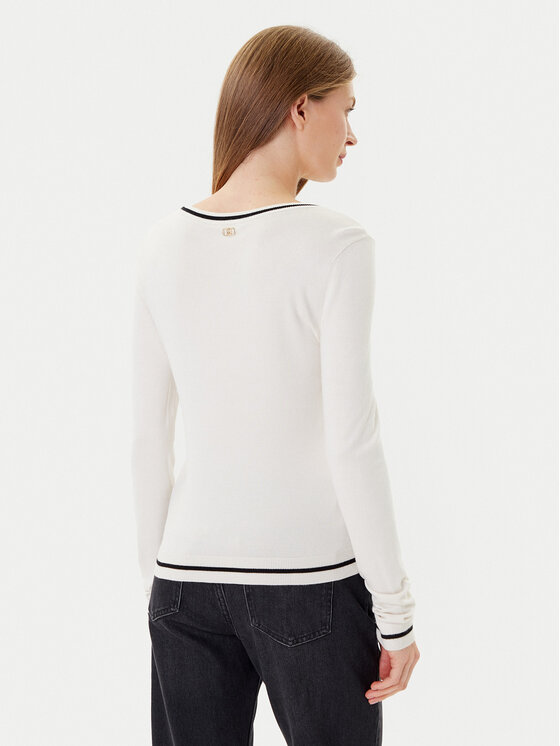 Liu Jo Sport Liu Jo Sport Pullover TF5209 MS49I Écru Regular Fit