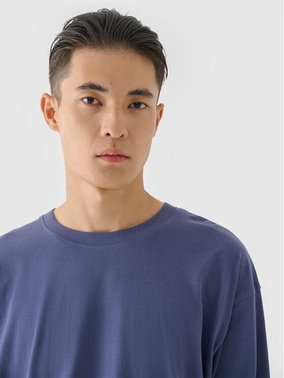 4F 4F Longsleeve 4FRAW24TLONM507-32S Blu scuro Oversize