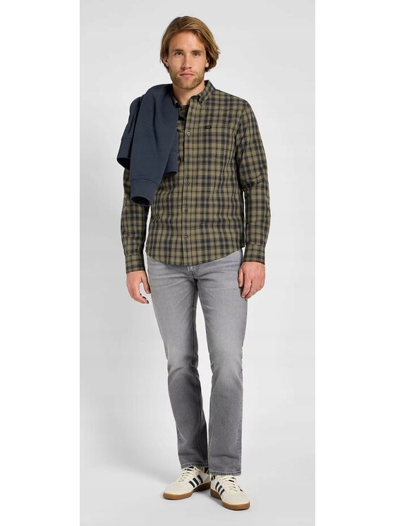 Lee Lee Jeansy Daren Zip Fly Szary Regular Fit