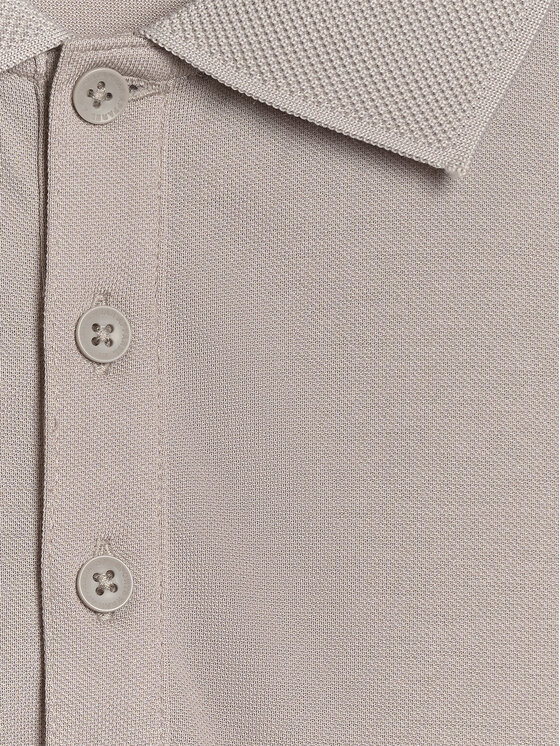 4F 4F Polo MIDSHOP TEXTILE Szary jasny Regular Fit
