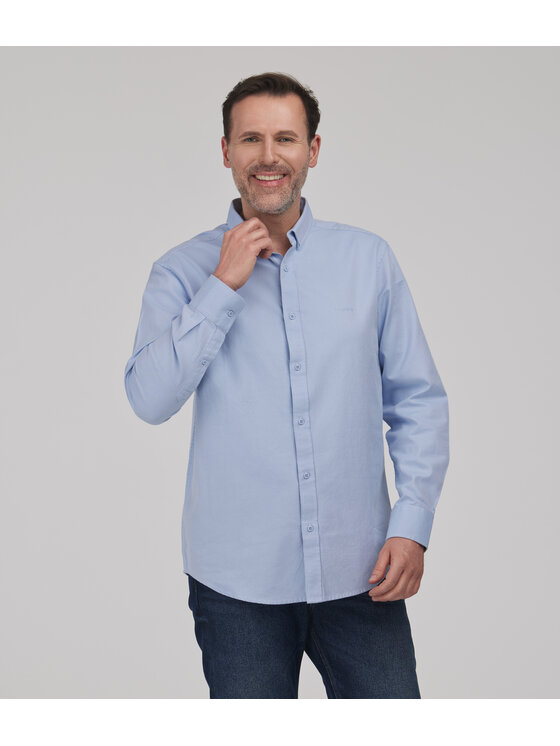 Lee Cooper Lee Cooper Koszula jeansowa LUCA Niebieski Comfort Fit