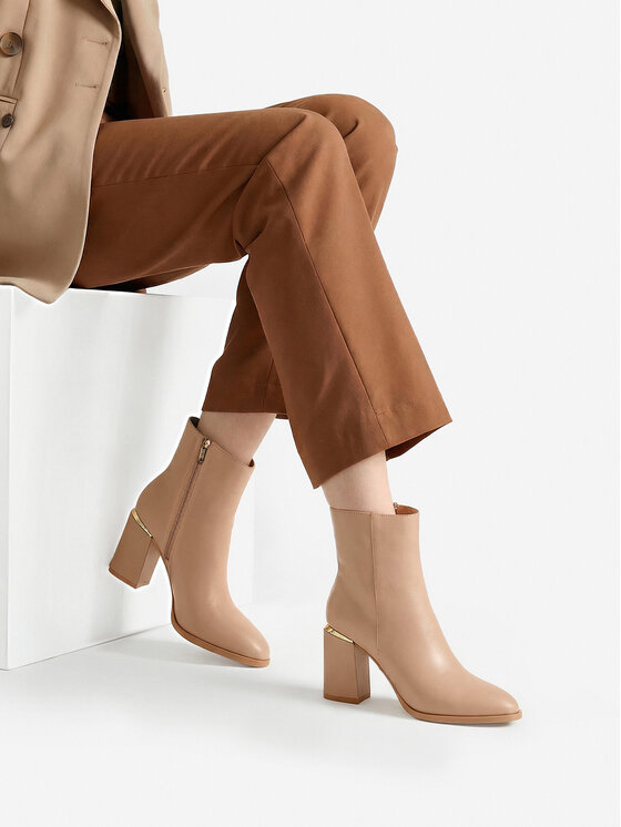 Nine West Nine West Polokozačky CEO-JASMIN-01 Béžová