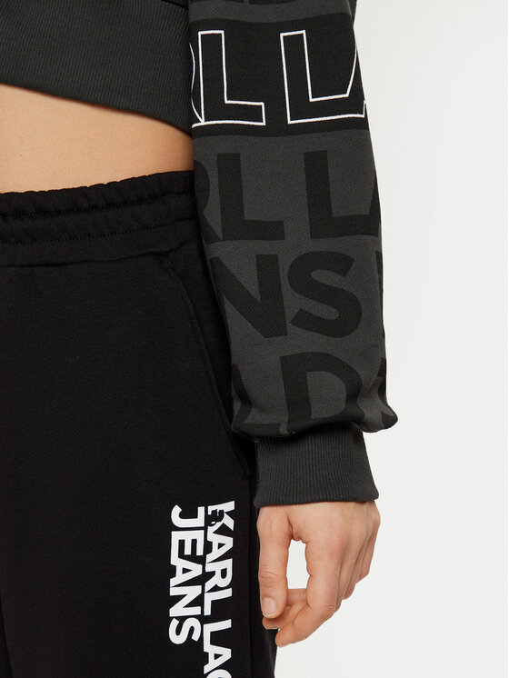 Karl Lagerfeld Jeans Karl Lagerfeld Jeans Felpa A1W20067 Nero Cropped Fit