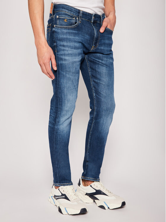 Calvin Klein Jeans Calvin Klein Jeans Prigludę (Slim Fit) džinsai Da142 J30J315354 Tamsiai mėlyna Slim Fit