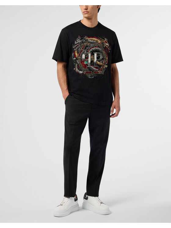 PHILIPP PLEIN PHILIPP PLEIN T-Shirt 29742 Czarny Regular Fit