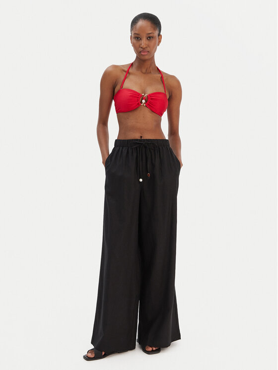 Seafolly Seafolly Bavlnené nohavice Palermo 55549-PA Čierna Wide Leg