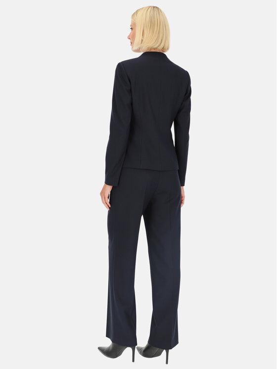 Potis & Verso Potis & Verso Marynarka Rena Granatowy Slim Fit
