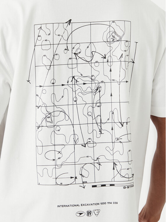 G-Star Raw G-Star Raw T-Shirt Back D28884-E385 Bílá Relaxed Fit