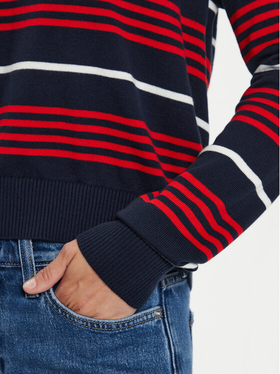 Tommy Jeans Tommy Jeans Džemper DW0DW18652 Tamnoplava Relaxed Fit