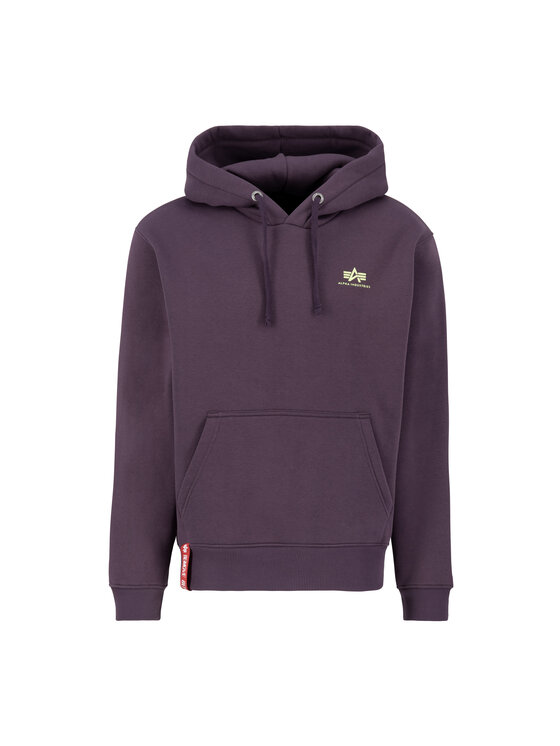 Alpha Industries Alpha Industries Bluza Basic Small Logo Hoodie Fioletowy Regular Fit