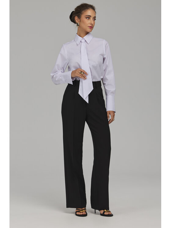 NIFE NIFE Spodnie materiałowe SD143 Czarny Straight Fit