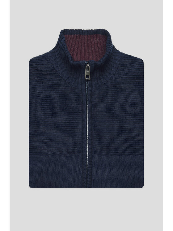 Lancerto Lancerto Sweter Craig SW073224000094 Granatowy Regular Fit