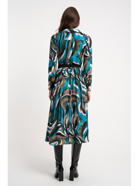 CLICK CLICK Φόρεμα καθημερινό 60-6171 Έγχρωμο Regular Fit