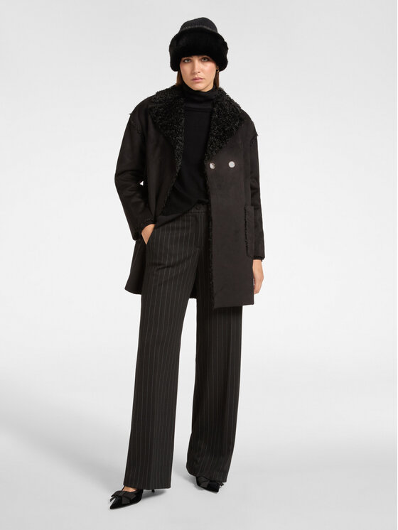 Elena Mirò Elena Mirò Cappotto invernale 8140P100055N033 Nero Regular Fit