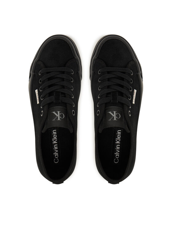 Calvin Klein Calvin Klein Αθλητικά Vulc Flatf Lace Up Sue/Wl Ck YW0YW02000 Μαύρο