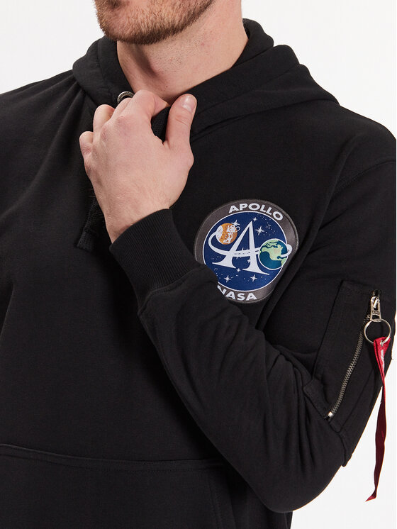 Alpha Industries Alpha Industries Μπλούζα Appolo Mission 106338 Μαύρο Regular Fit