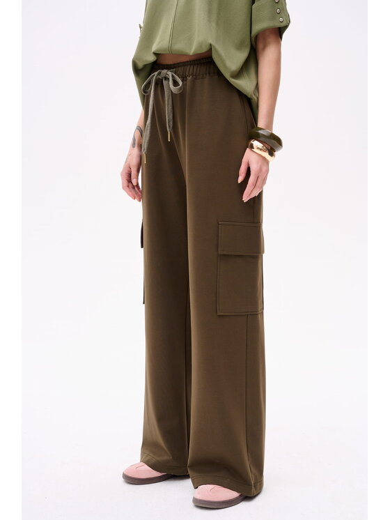 blue shadow blue shadow Spodnie damskie Atlas Khaki Regular Fit