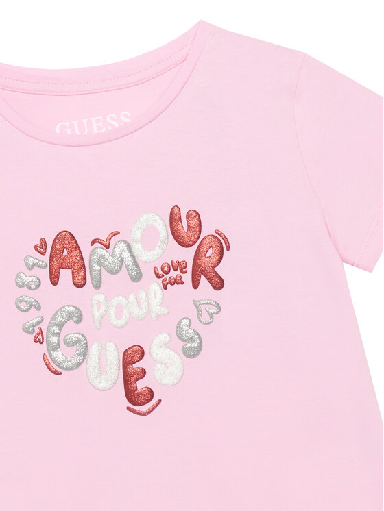 Guess Guess T-shirt K6RI02 K6YW4 Rosa Relaxed Fit