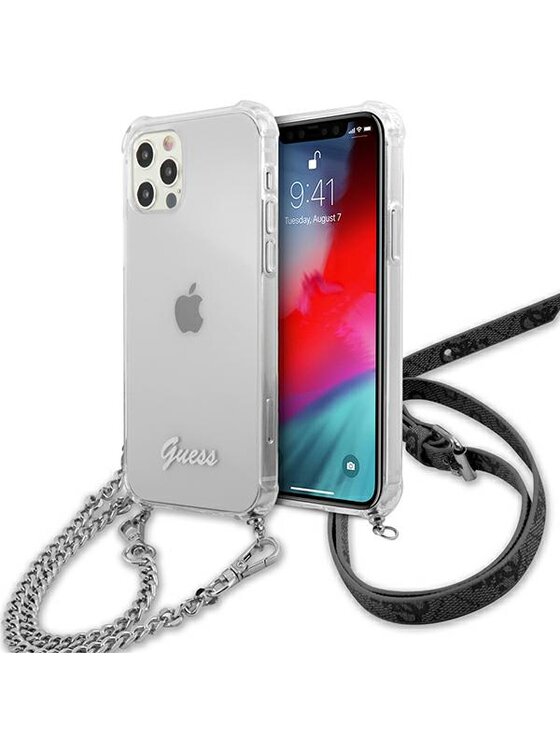 Etui na telefon Guess, Przezroczysty, iPhone 12/12 Pro