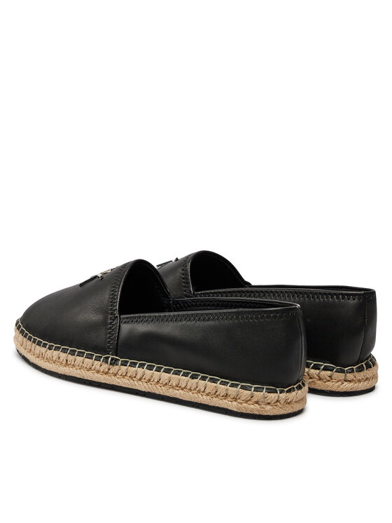 Calvin Klein Calvin Klein Εσπαντρίγιες Espadrille Re Lock Leather HW0HW02036 Μαύρο