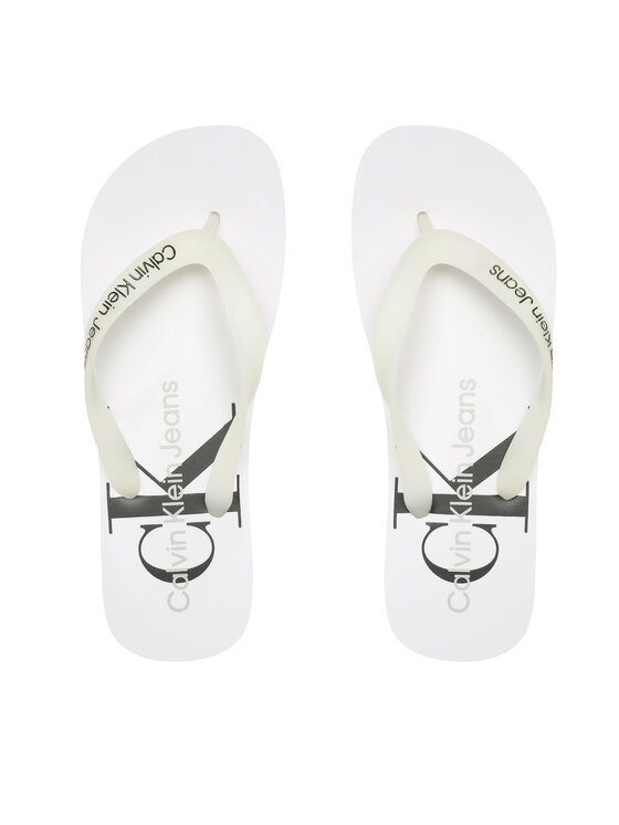 Calvin Klein Jeans Čības uz pirksta Beach Sandal Monogram Tpu YM0YM00838 Balts