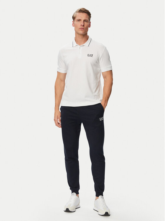 EA7 Emporio Armani EA7 Emporio Armani Polo marškinėliai 8NPF16 PJVUZ 1100 Balta Slim Fit