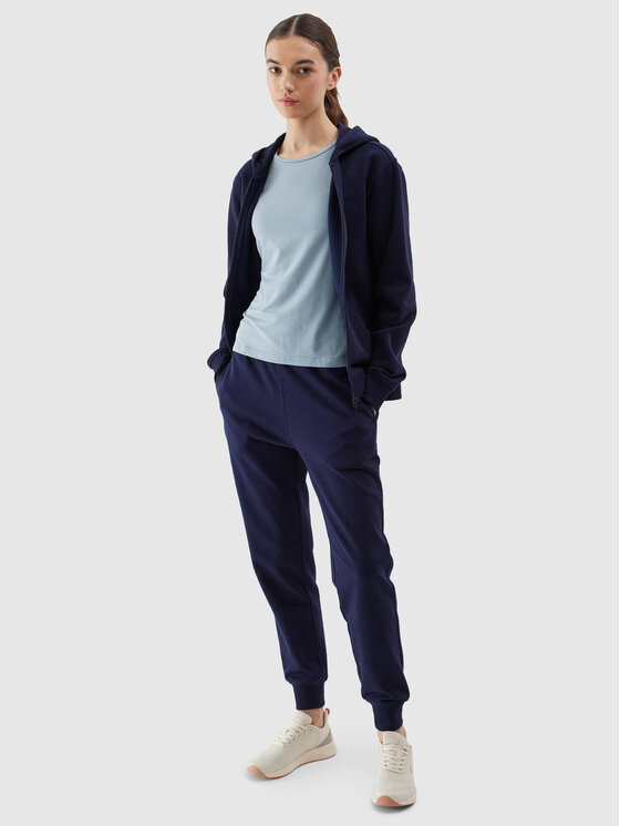 4F 4F Mikina 4FWSS24TSWSF0956 Tmavomodrá Regular Fit