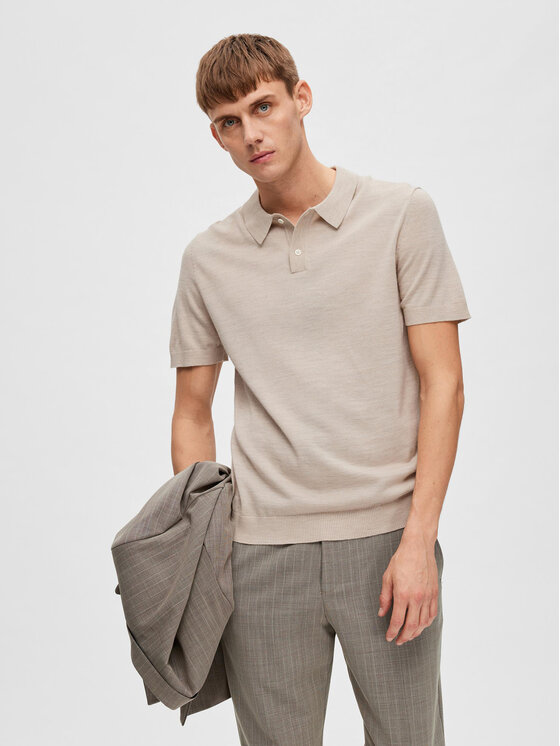Selected Homme Selected Homme Polo marškinėliai 16088649 Smėlio